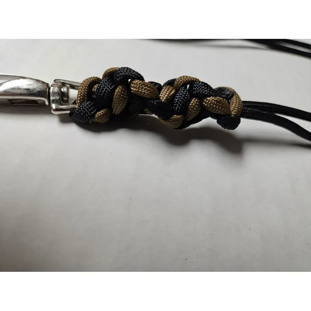 Paracord Keychain Lanyard Coyote‎ Brown Black